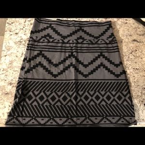 Grey and Black Skirt